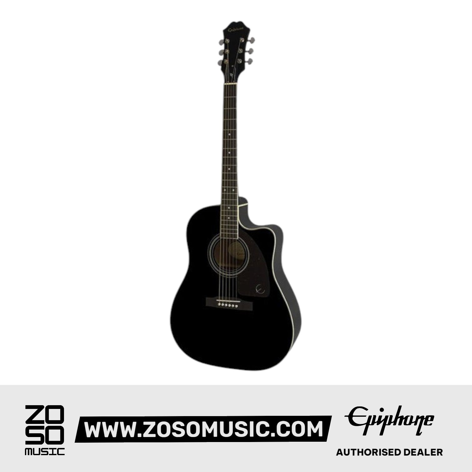 Epiphone EE2SEBNH3 J-45 EC Studio Acoustic-Electric Guitar - Ebony (J45) |  EPIPHONE |  ACOUSTIC GUITAR |  Zoso Music