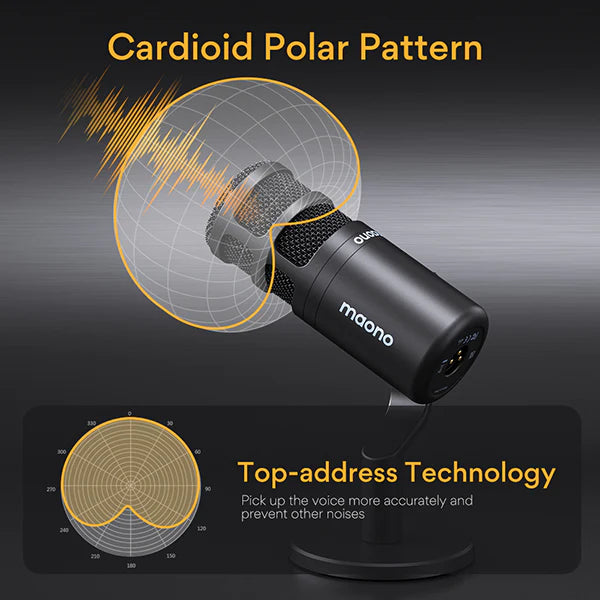Maono PD100 Podcast Dynamic XLR Microphone |  MAONO |  MICROPHONE |  Zoso Music