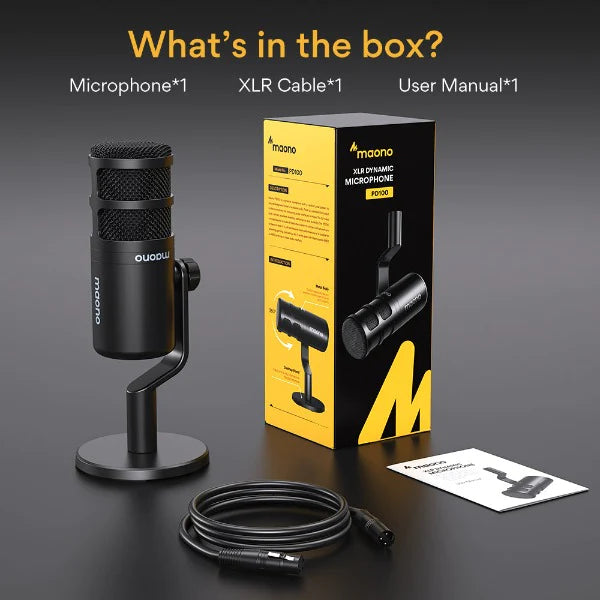 Maono PD100 Podcast Dynamic XLR Microphone |  MAONO |  MICROPHONE |  Zoso Music