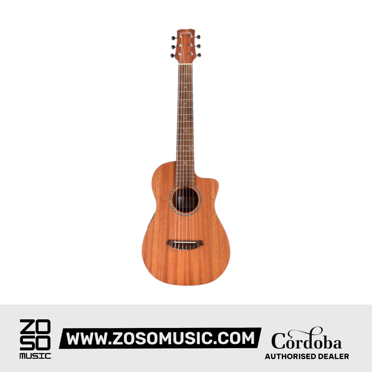 Cordoba Mini II MH-CE - Mahogany Top, Mahogany Back & Sides Nylon-string Classical Guitar - Mahogany |  CORDOBA |  CLASSICAL GUITAR |  Zoso Music