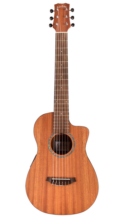 Cordoba Mini II MH-CE - Mahogany Top, Mahogany Back & Sides Nylon-string Classical Guitar - Mahogany