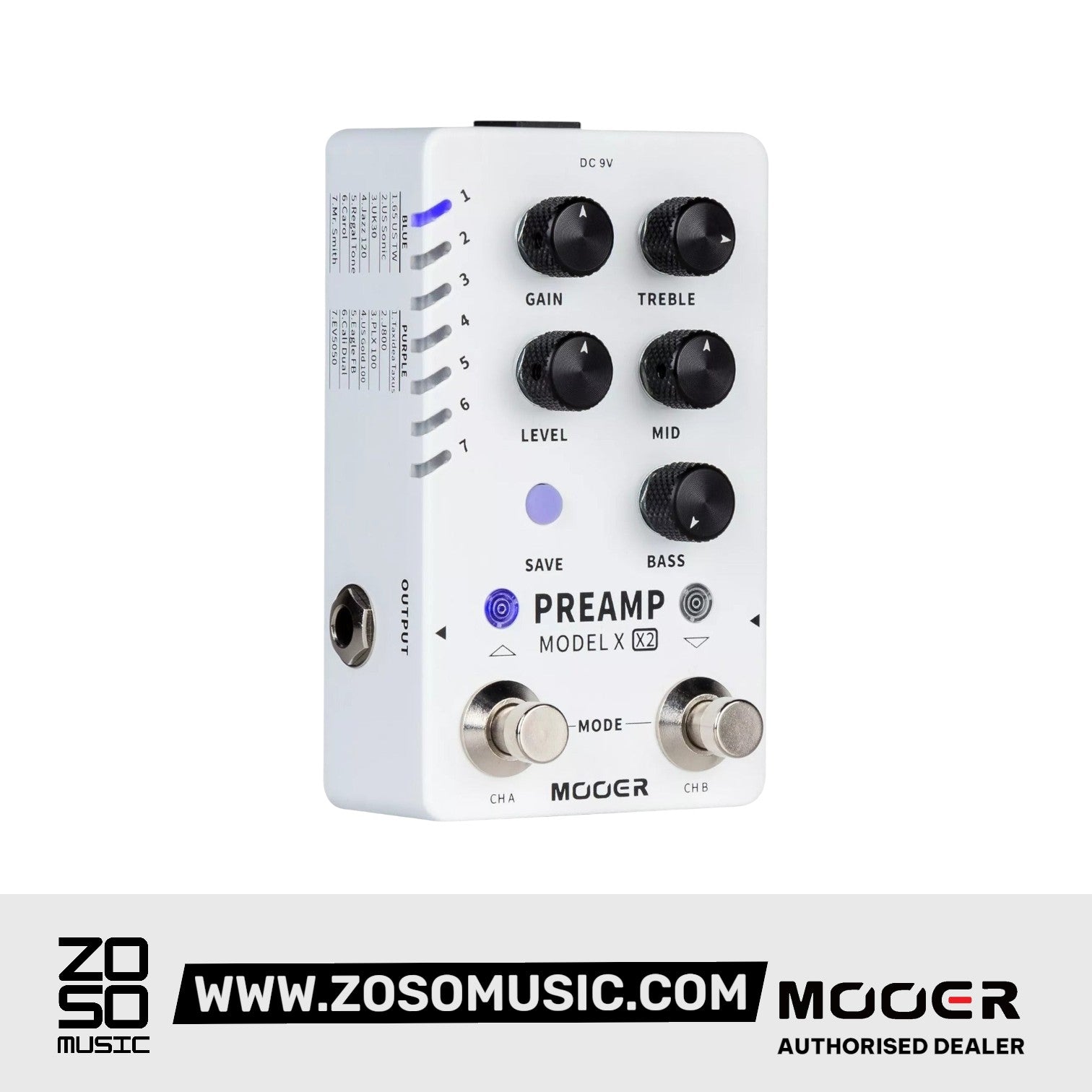 Mooer Preamp Model X2 Digital Effects Pedal | Zoso Music Sdn Bhd