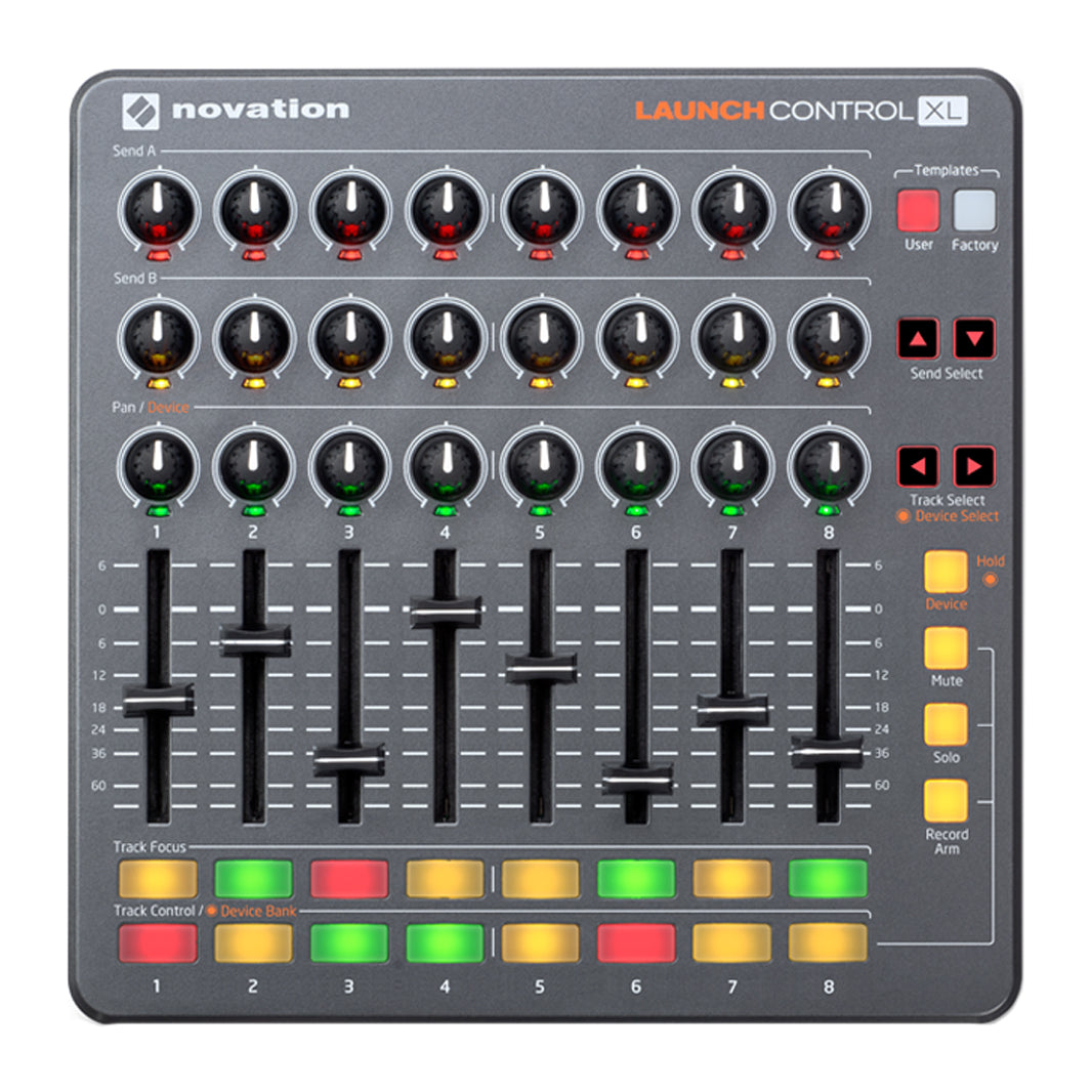 Novation Launch Control XL MIDI Controller With with 24 Knobs, 8 x 60mm Faders, 16 Soft Buttons - ZOSO MUSIC