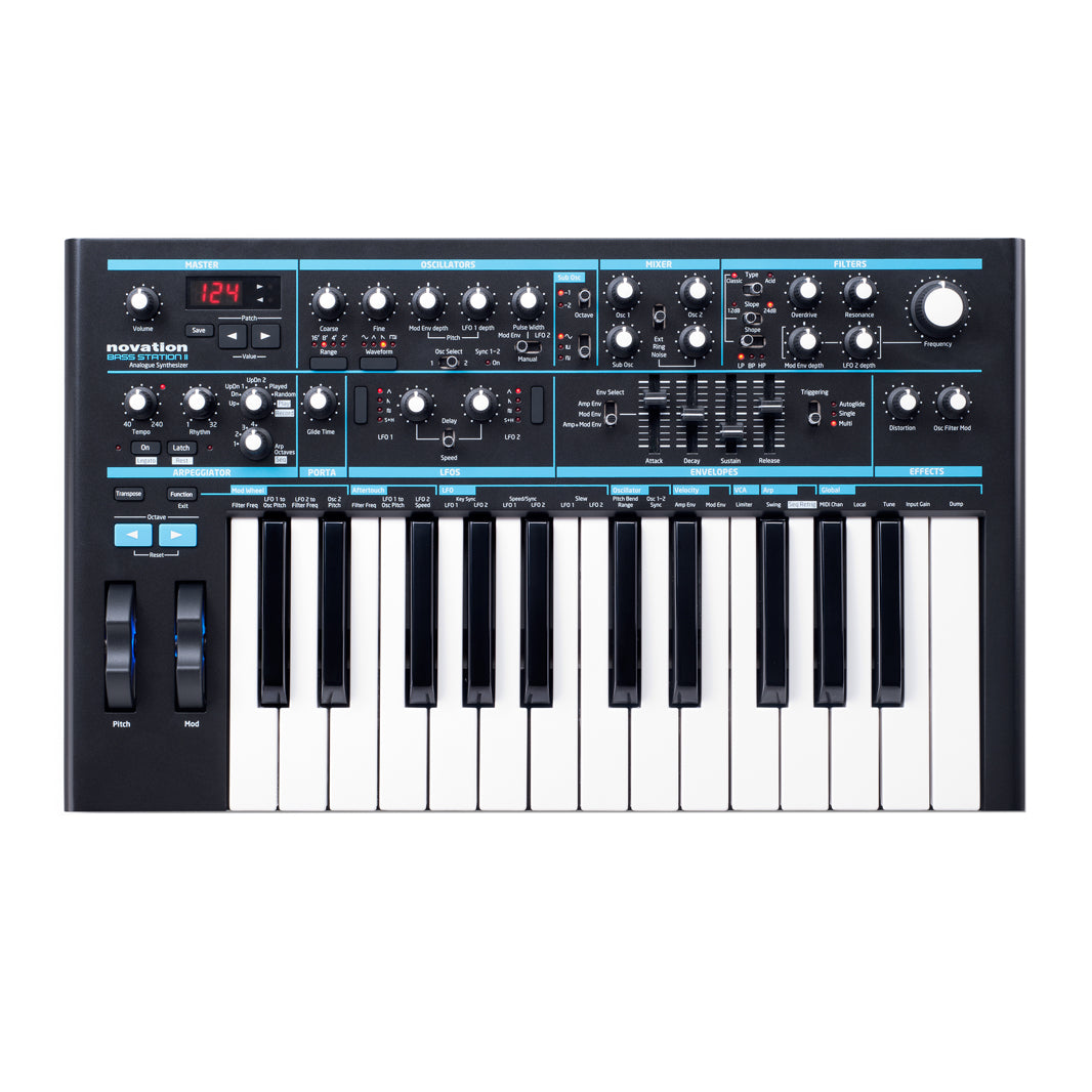 Novation Bass Station II Classic Analogue Bass Synth w/ Digital Control And USB Interface - ZOSO MUSIC