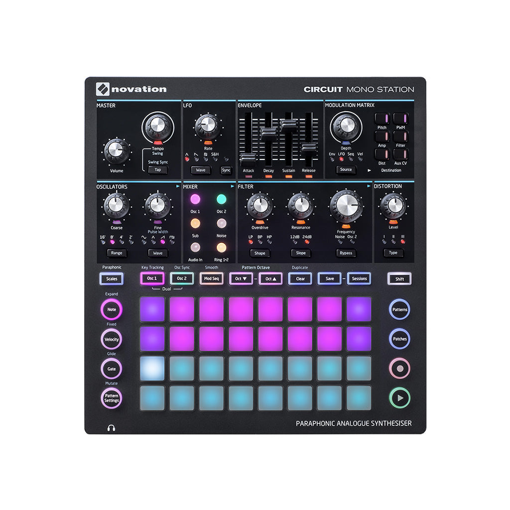Novation Circuit Mono Station Paraphonic Synthesizer With Three Sequencer - ZOSO MUSIC