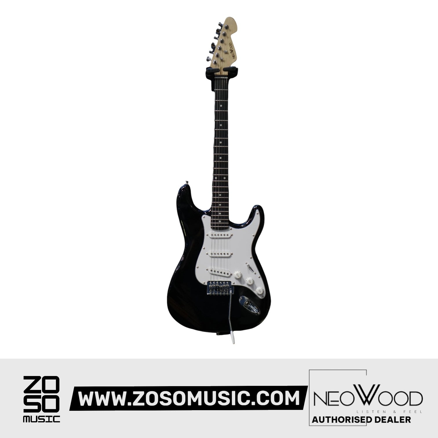 Neowood K-EG1-R BK Strat SSS Electric Guitar Black |  NEOWOOD |  ELECTRIC GUITAR |  Zoso Music