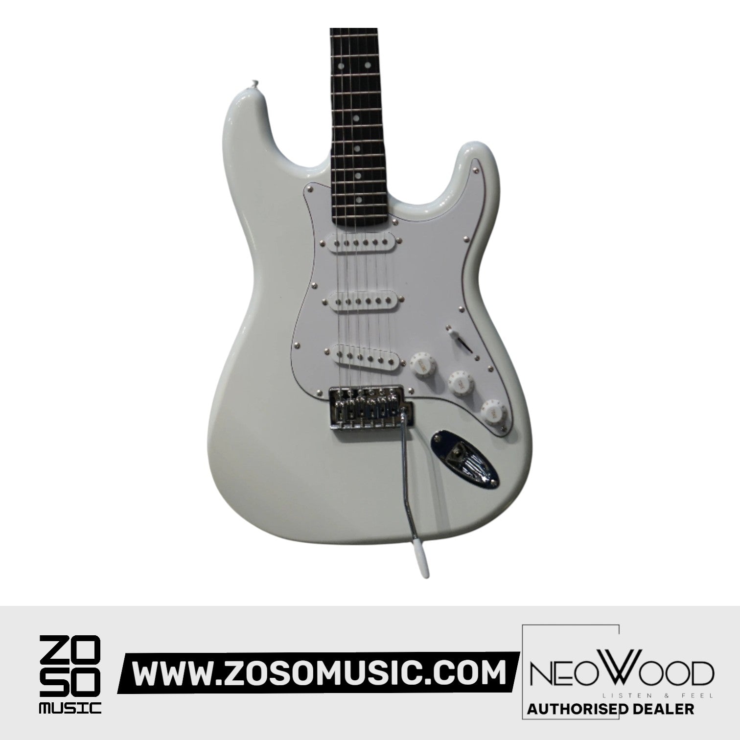 Neowood K-EG1-R WH Strat SSS Electric Guitar White | Zoso Music Sdn Bhd