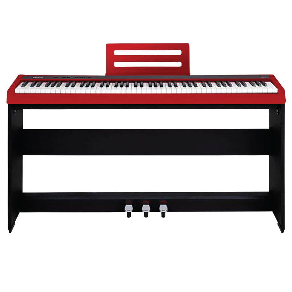 Nux NPK-10 88-Key Grand Hammer Action 3 Portable Digital Piano with Stand and Bench - Red |  NUX |  PIANO-DIGITAL |  Zoso Music