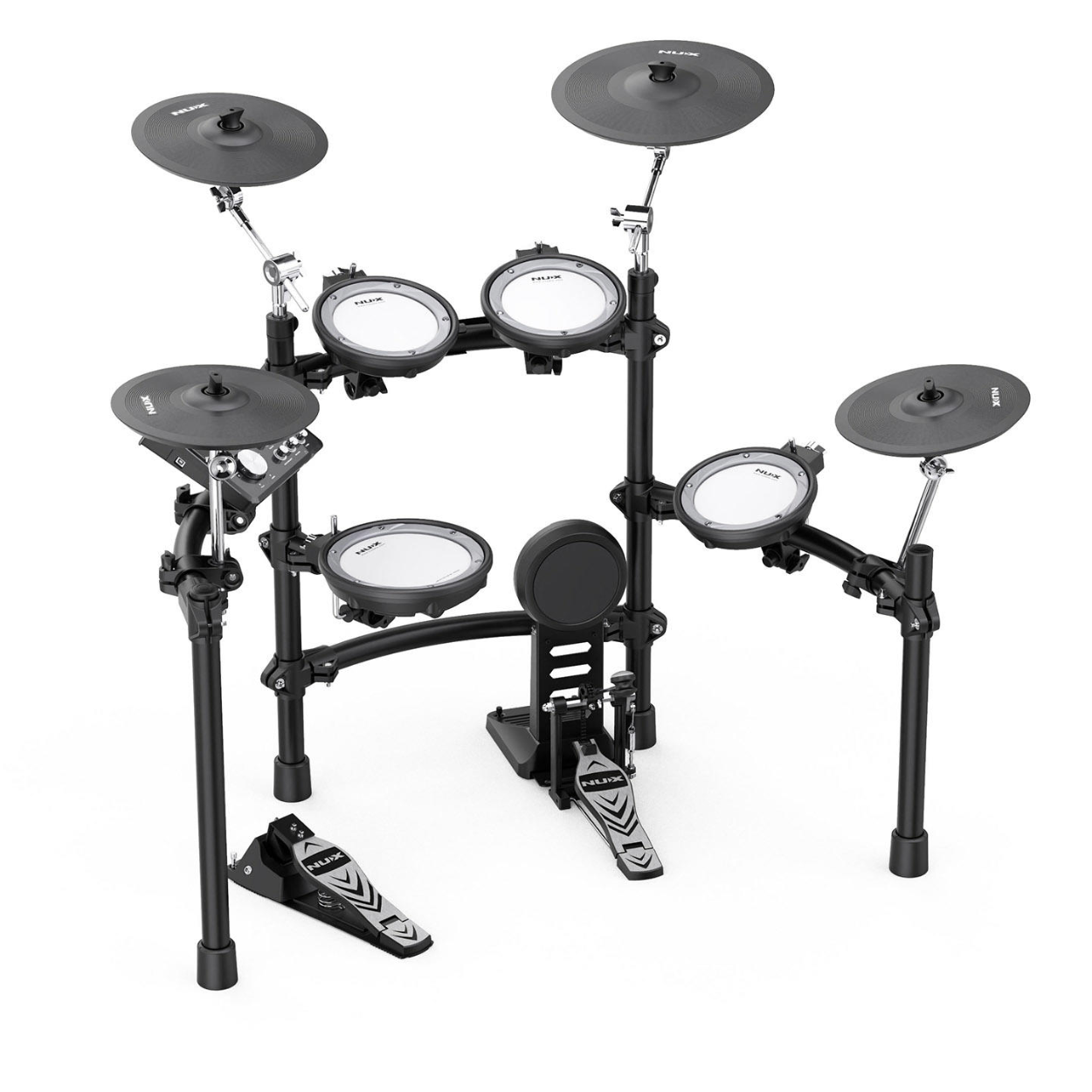 Nux DM-7 5-Piece Digital Electronic Drum Set with PA-50 Monitor Speaker
