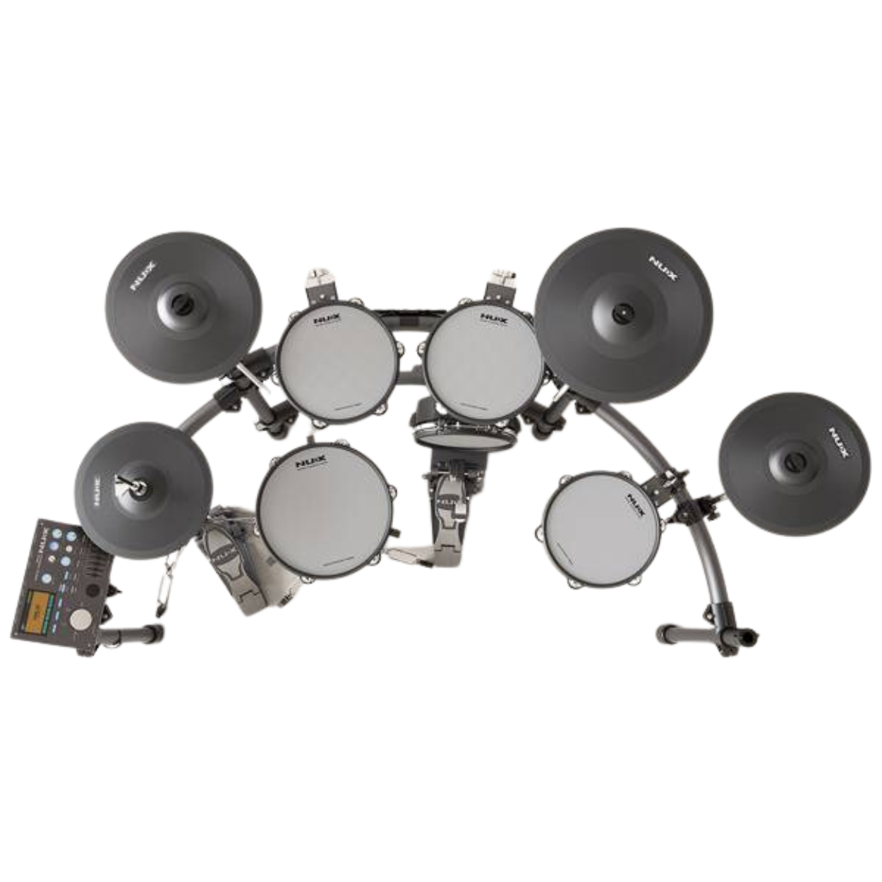 NUX DM-8 5-Piece Professional Digital Electronic Drum Set with Mesh Head and DA-30BT Monitor Speaker | Zoso Music Sdn Bhd