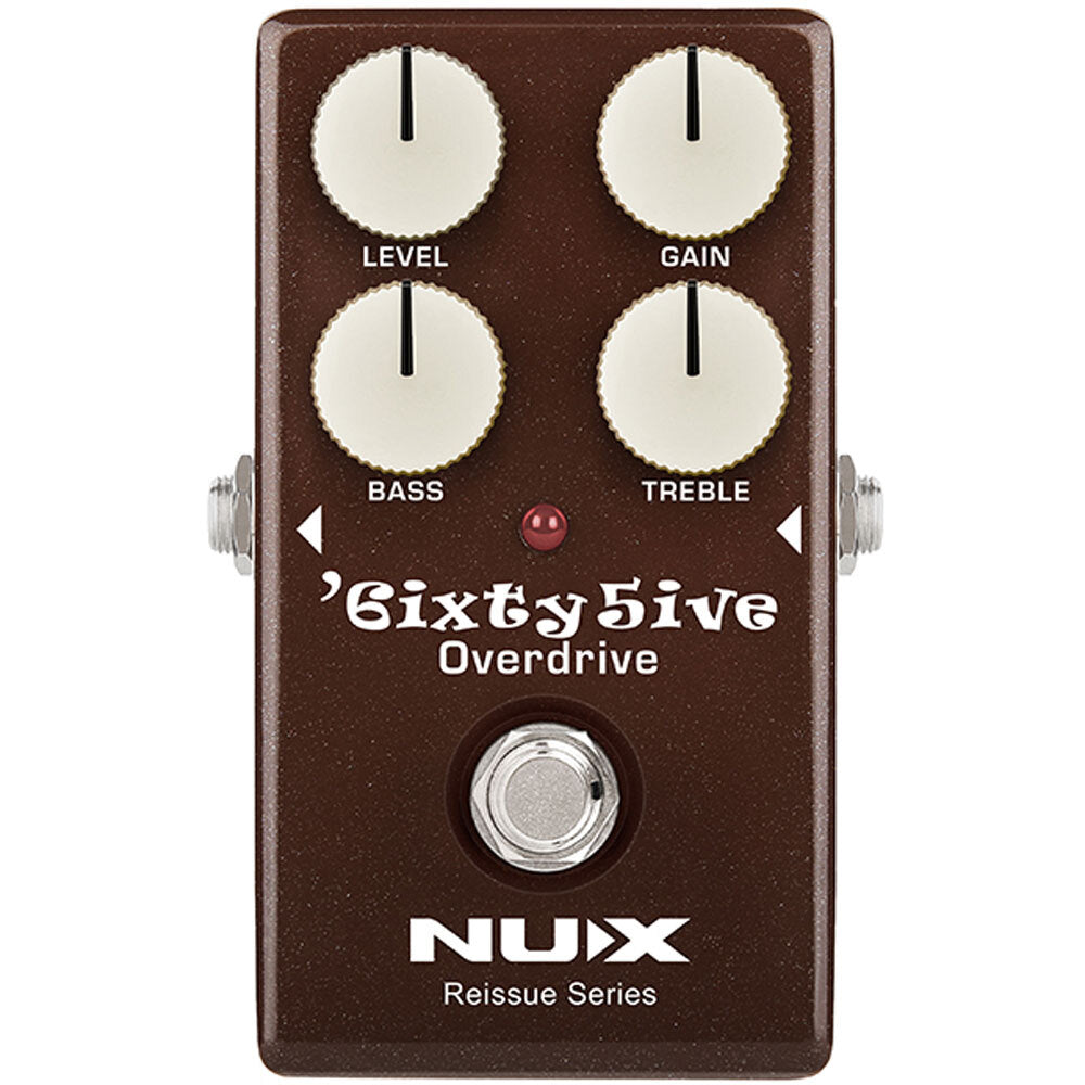 NUX 6ixty 5ive Overdrive Reissue Series Black Panel Effect Pedal | Zoso Music Sdn Bhd