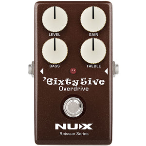 NUX 6ixty 5ive Overdrive Reissue Series Black Panel Effect Pedal | Zoso Music Sdn Bhd