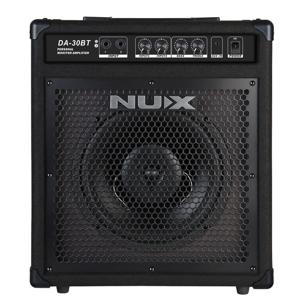 Nux DM-8 5-Piece Professional Digital Electronic Drum Set with Mesh Head and DA-30BT Monitor Speaker