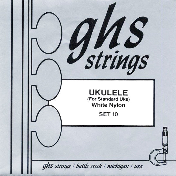 GHS 10 Nylon Soprano/Concert Ukulele Strings - Clear Nylon (Hawaiian D-Tuning)