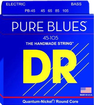 DR Strings PB-45 PURE BLUES Quantum Nickel Bass Strings | 4-String Medium (045 - 105) |  DR STRINGS |  STRINGS-BASS GUITAR |  Zoso Music