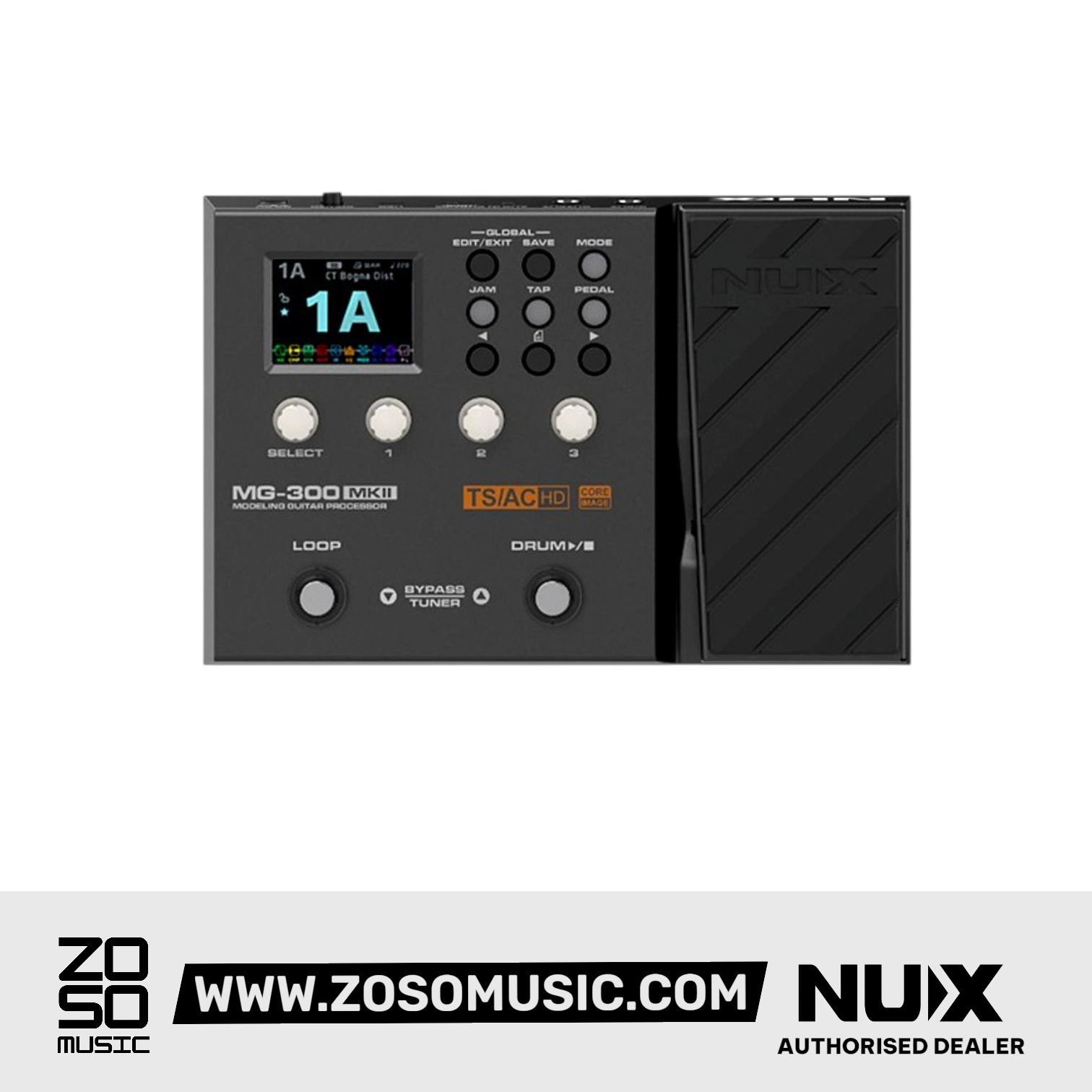 Nux MG-300 MKII Modeling Guitar Processor/multi Effect |  NUX |  MULTI-EFFECTS |  Zoso Music