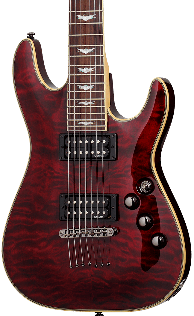 SCHECTER OMEN EXTREME-7 ELECTRIC GUITAR- BLACK CHERRY (2008), SCHECTER, ELECTRIC GUITAR, schecter-electric-guitar-omenex7-bc, ZOSO MUSIC SDN BHD