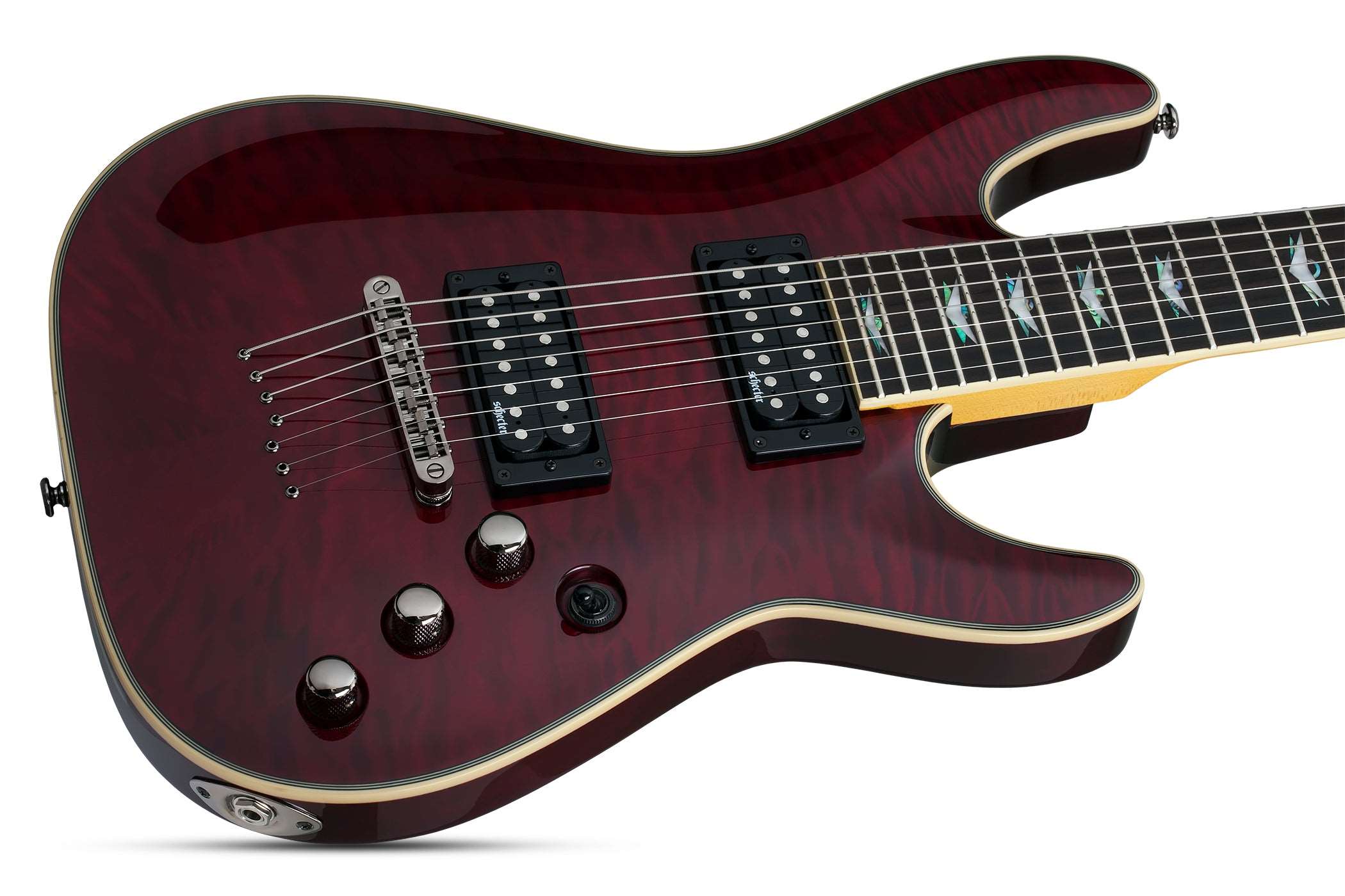 SCHECTER OMEN EXTREME-7 ELECTRIC GUITAR- BLACK CHERRY (2008), SCHECTER, ELECTRIC GUITAR, schecter-electric-guitar-omenex7-bc, ZOSO MUSIC SDN BHD