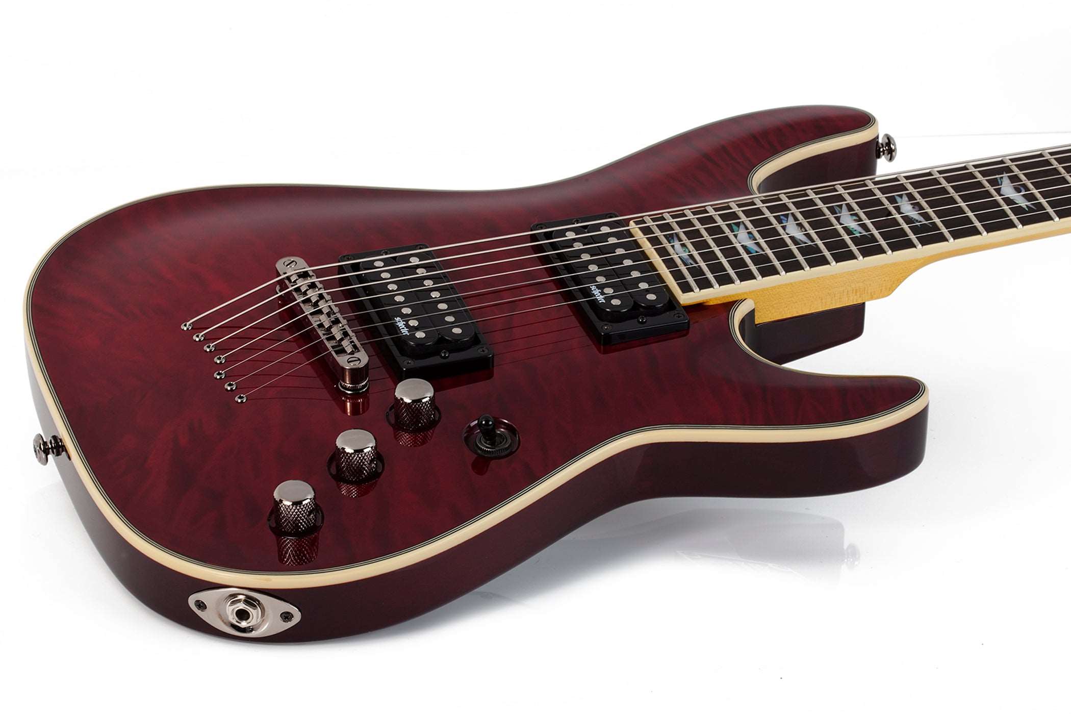 SCHECTER OMEN EXTREME-7 ELECTRIC GUITAR- BLACK CHERRY (2008), SCHECTER, ELECTRIC GUITAR, schecter-electric-guitar-omenex7-bc, ZOSO MUSIC SDN BHD