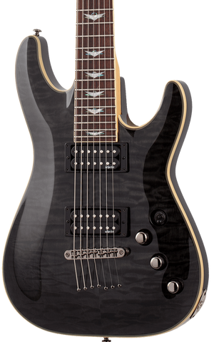 SCHECTER ELECTRIC GUITAR OMEN EXTREME 7 STRING SEE THROUGH BLACK (2007) MADE IN INDONESIA, SCHECTER, ELECTRIC GUITAR, schecter-electric-guitar-omenextreme7-stblk, ZOSO MUSIC SDN BHD