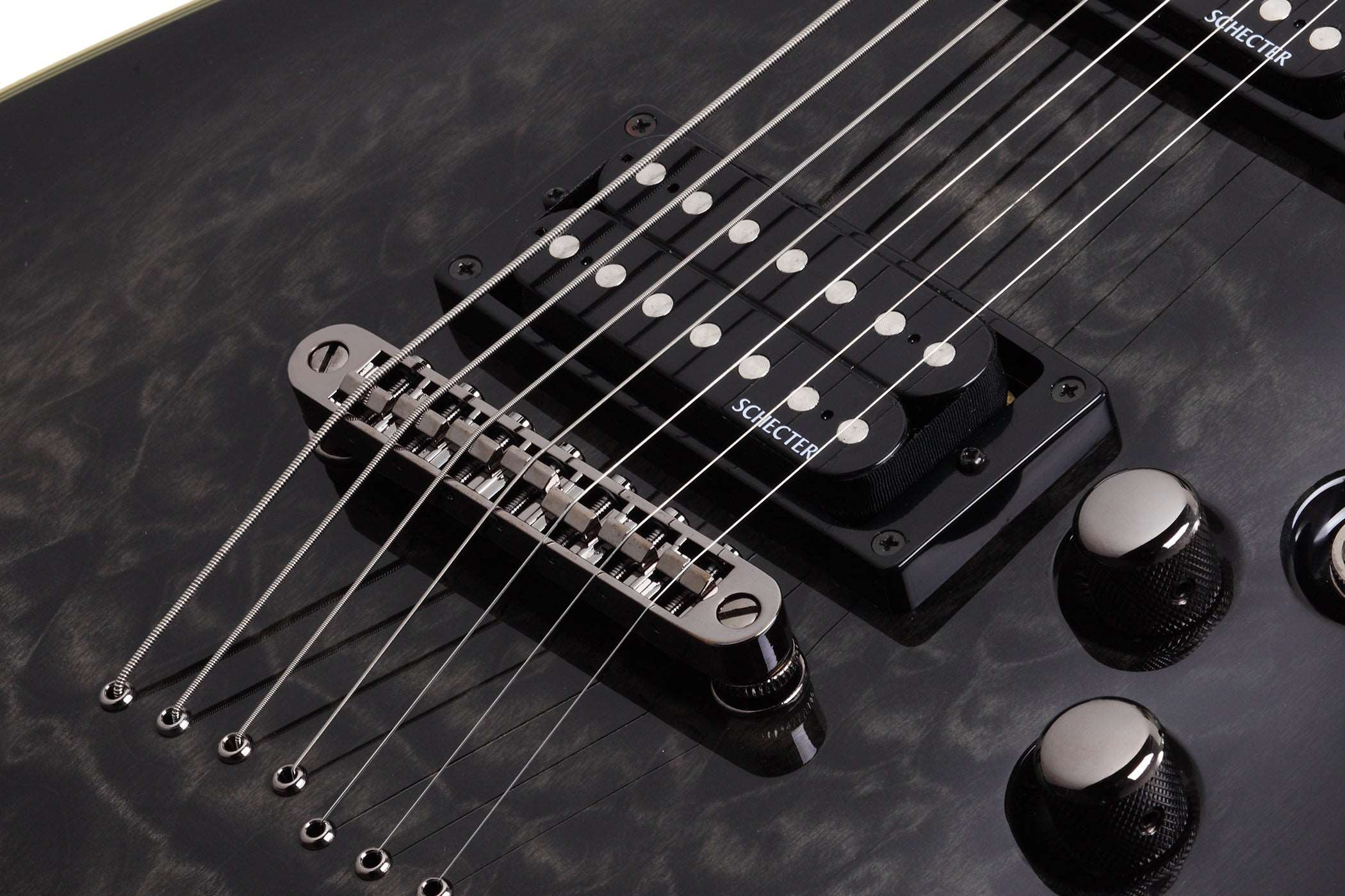 SCHECTER ELECTRIC GUITAR OMEN EXTREME 7 STRING SEE THROUGH BLACK (2007) MADE IN INDONESIA, SCHECTER, ELECTRIC GUITAR, schecter-electric-guitar-omenextreme7-stblk, ZOSO MUSIC SDN BHD