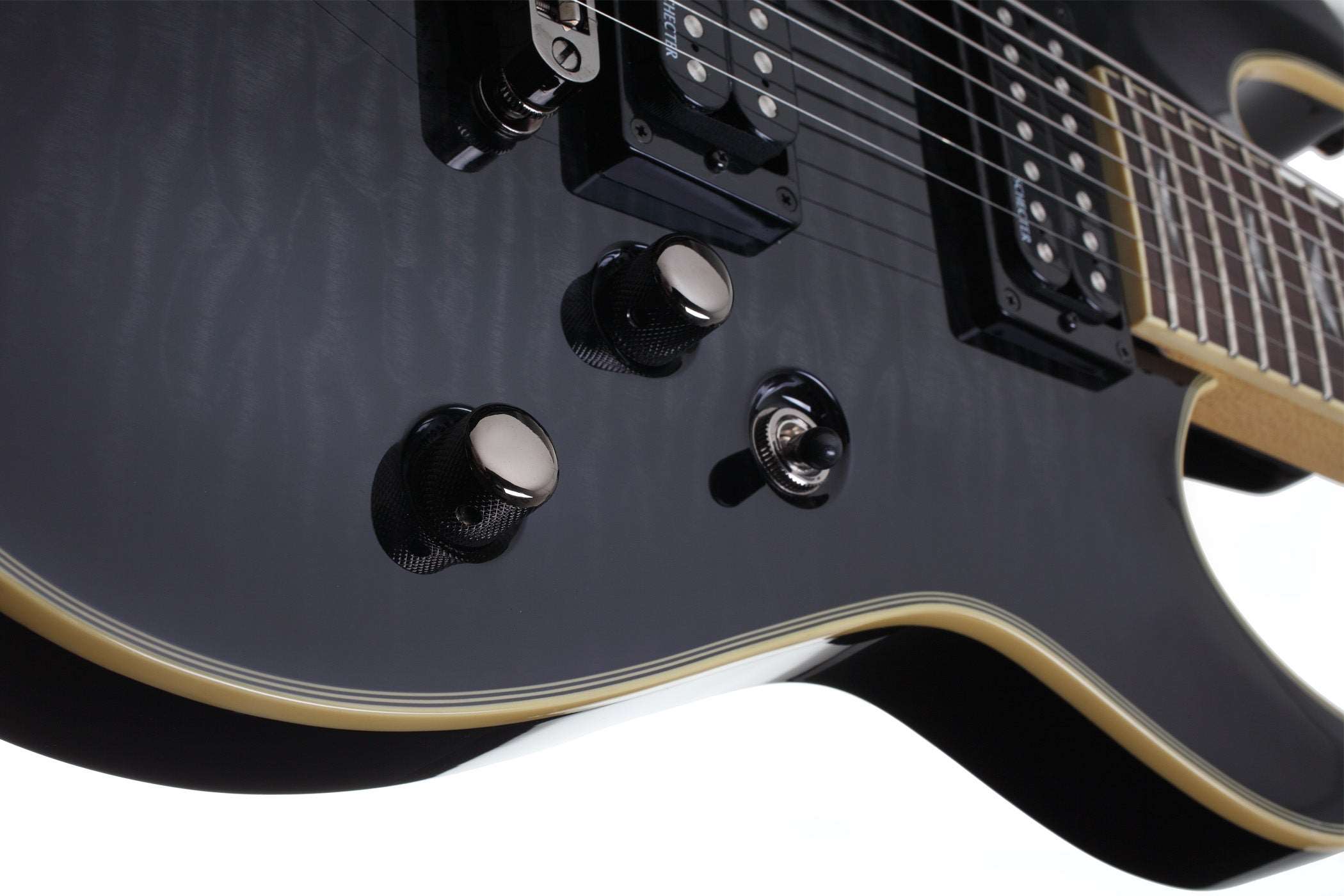 SCHECTER ELECTRIC GUITAR OMEN EXTREME 7 STRING SEE THROUGH BLACK (2007) MADE IN INDONESIA, SCHECTER, ELECTRIC GUITAR, schecter-electric-guitar-omenextreme7-stblk, ZOSO MUSIC SDN BHD