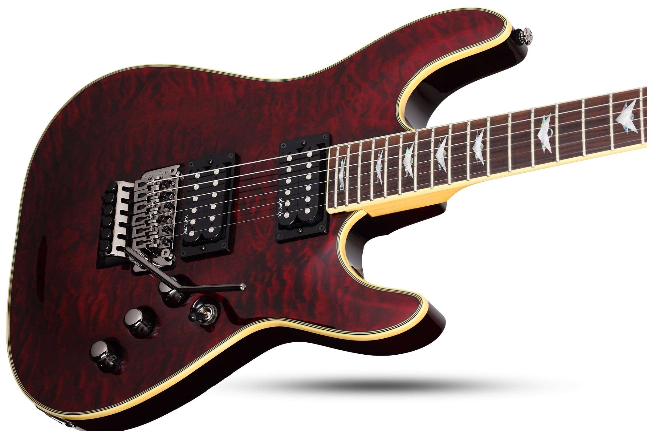 SCHECTER OMEN EXTREME-6 FR ELECTRIC GUITAR - BLACK CHERRY, SCHECTER, ELECTRIC GUITAR, schecter-electric-guitar-omenex6-fbc, ZOSO MUSIC SDN BHD