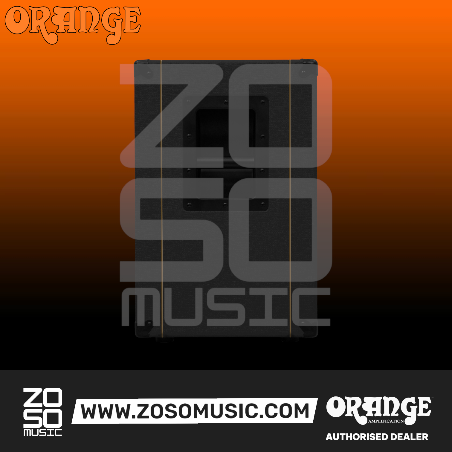 Zoso Music Orange Crush Bass 100 combo amplifier in black basketweave vinyl with a 15-inch speaker