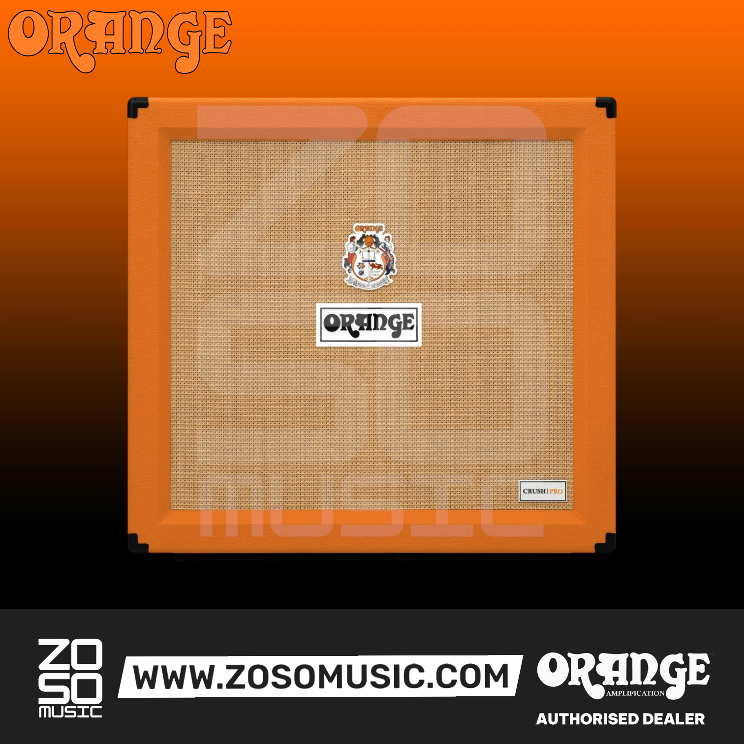 Orange Crush Pro 240-watt 4x12 Closed-back Speaker Cabinet | Zoso Music Sdn Bhd