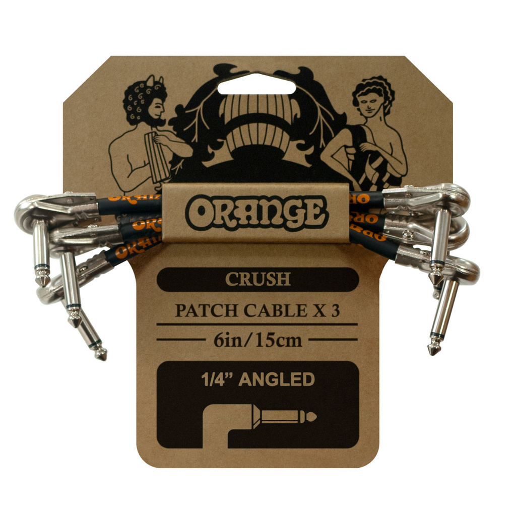 Orange Crush 6inch Patch Cable for Effects Pedal - 3 pack