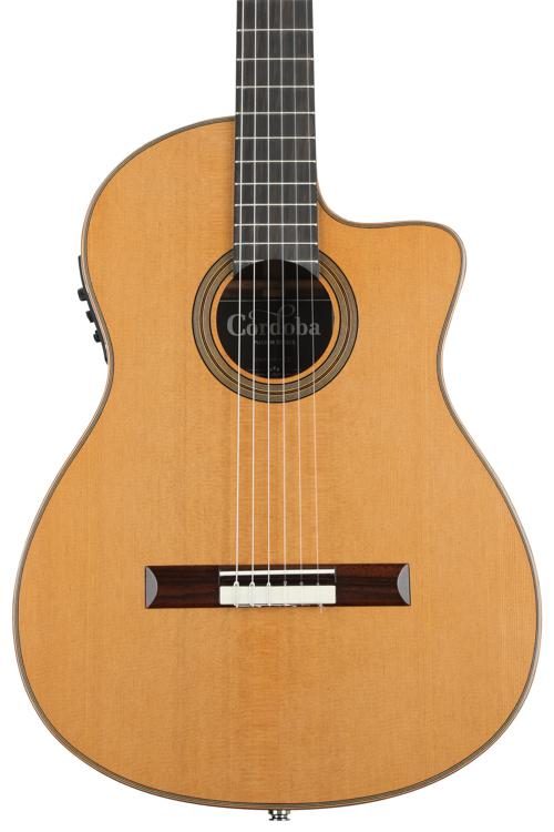 Cordoba Fusion Orchestra CE Cedar Classical Guitar - Solid Canadian Cedar Top, Rosewood Back & Sides with Pickup & Gator Guitar Case