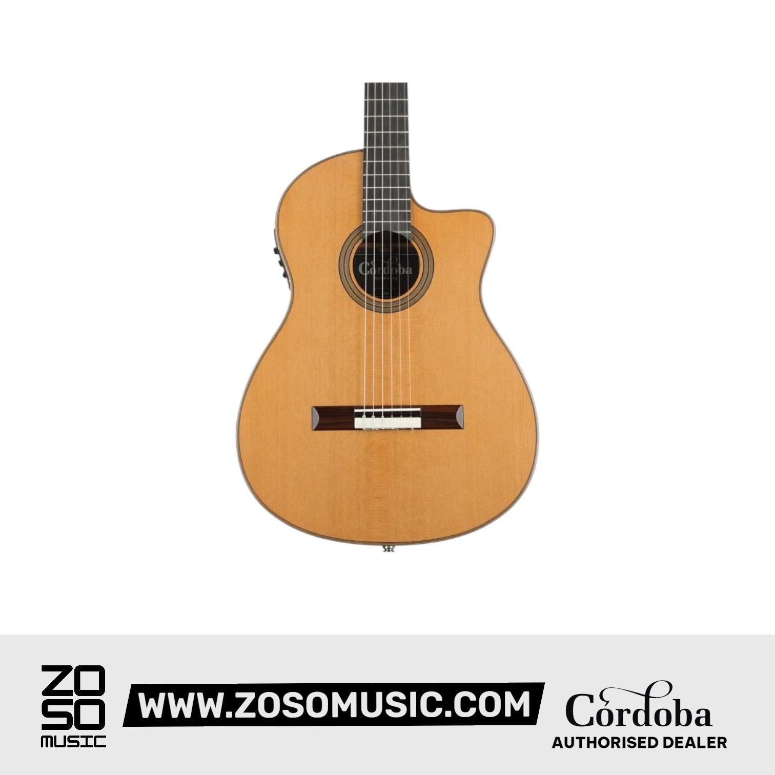 Cordoba Fusion Orchestra CE Cedar Classical Guitar - Solid Canadian Cedar Top, Rosewood Back & Sides with Pickup & Gator Guitar Case |  CORDOBA |  CLASSICAL GUITAR |  Zoso Music