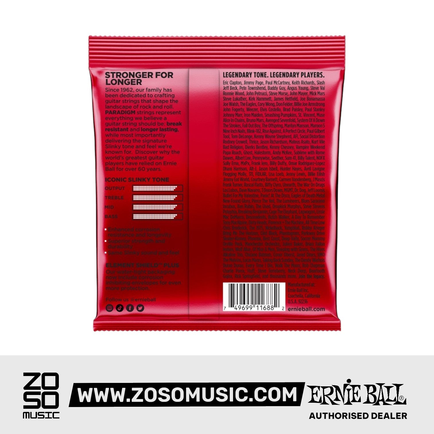 Ernie Ball P02016 Burly Slinky Paradigm Electric Guitar Strings, 11-52 Gauge |  ERNIE BALL |  STRINGS-BASS GUITAR |  Zoso Music
