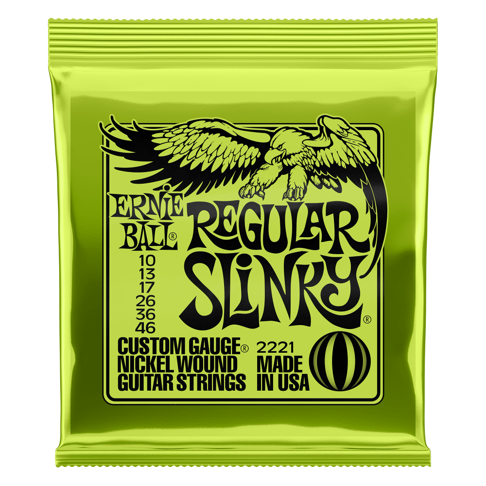 Ernie Ball P02221 Regular Slinky Nickel Wound Electric Guitar Strings, 10-46 Gauge | Zoso Music Sdn Bhd