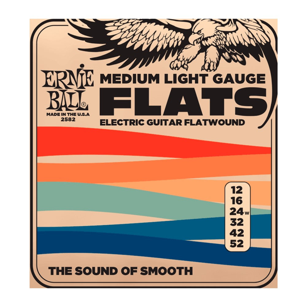 Ernie Ball Medium-Light Flatwound Electric Guitar Strings, 12-52 |  ERNIE BALL |  STRINGS-BASS GUITAR |  Zoso Music