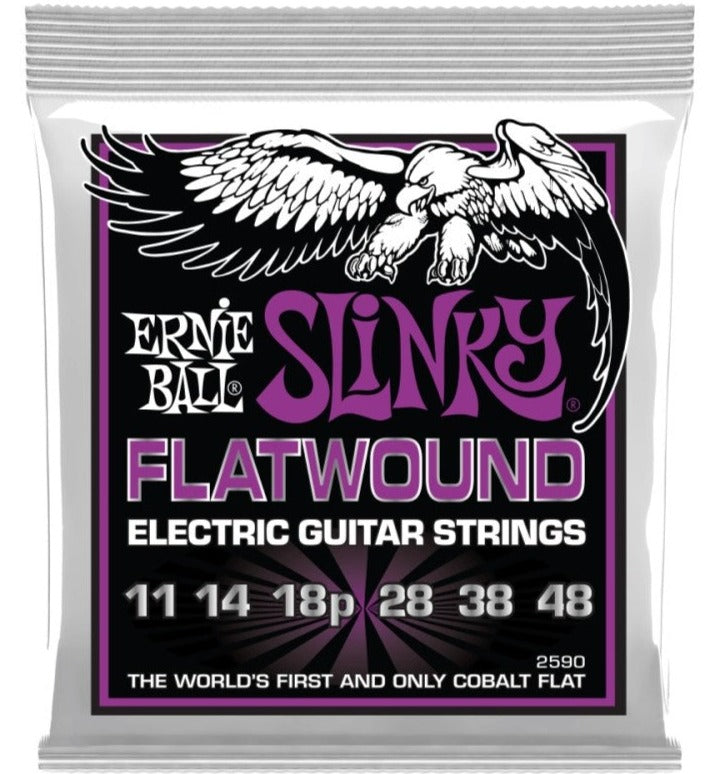 Ernie Ball P02590 Power Slinky Flatwound Electric Guitar Strings, 11-48 Gauge | Zoso Music Sdn Bhd