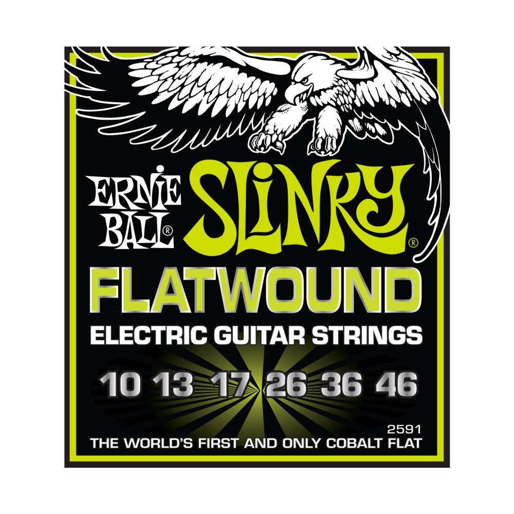 Ernie Ball P02591 Regular Slinky Flatwound Electric Guitar Strings, 10-46 Gauge |  ERNIE BALL |  STRINGS-BASS GUITAR |  Zoso Music
