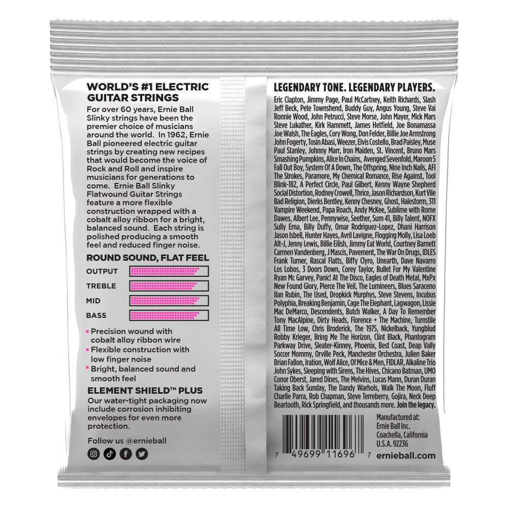 Ernie Ball Super Slinky Flatwound Electric Guitar Strings, 9-42 Gauge |  ERNIE BALL |  STRINGS-BASS GUITAR |  Zoso Music