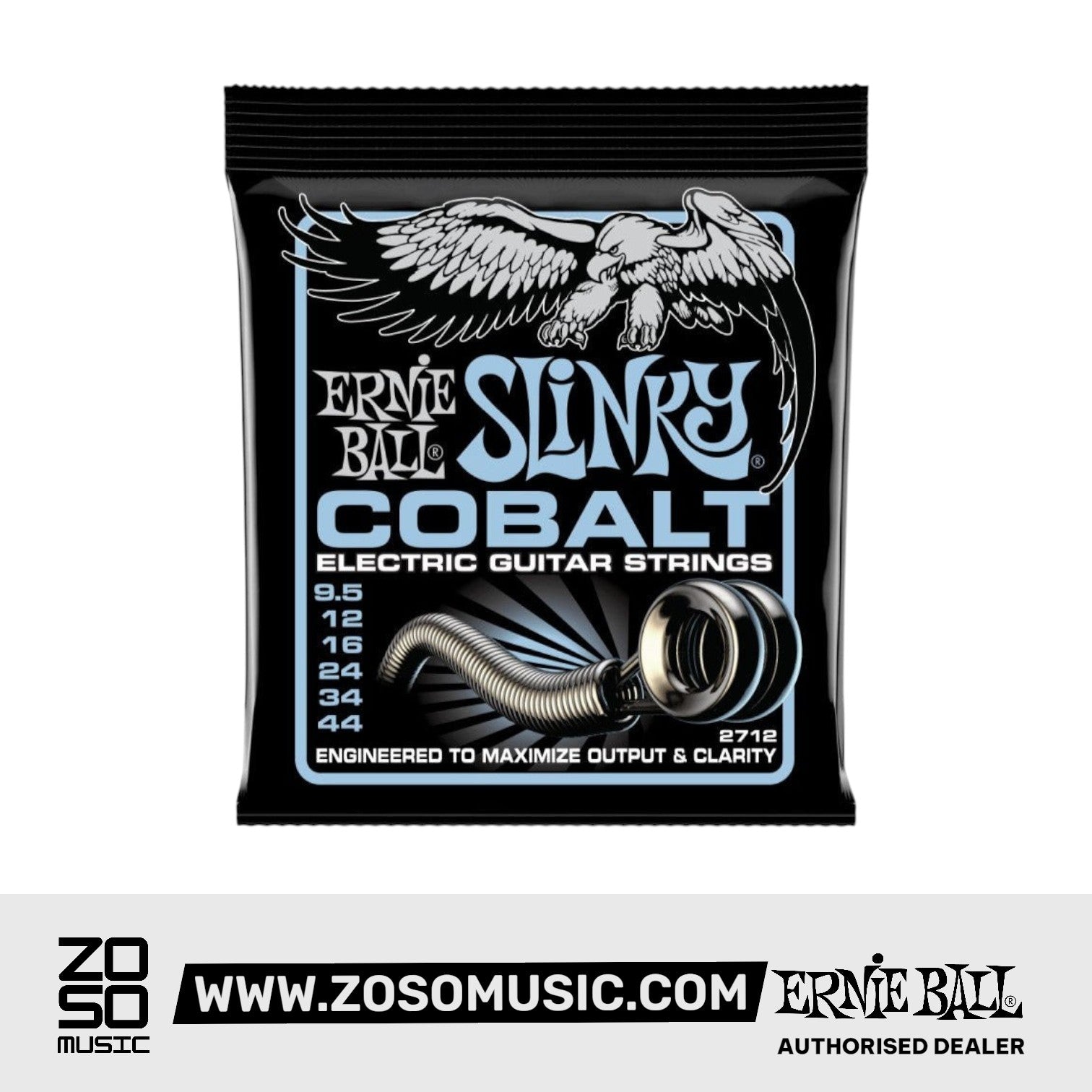 Ernie Ball P02712 Primo Slinky Cobalt Electric Guitar Strings, 9.5-44 Gauge | Zoso Music Sdn Bhd