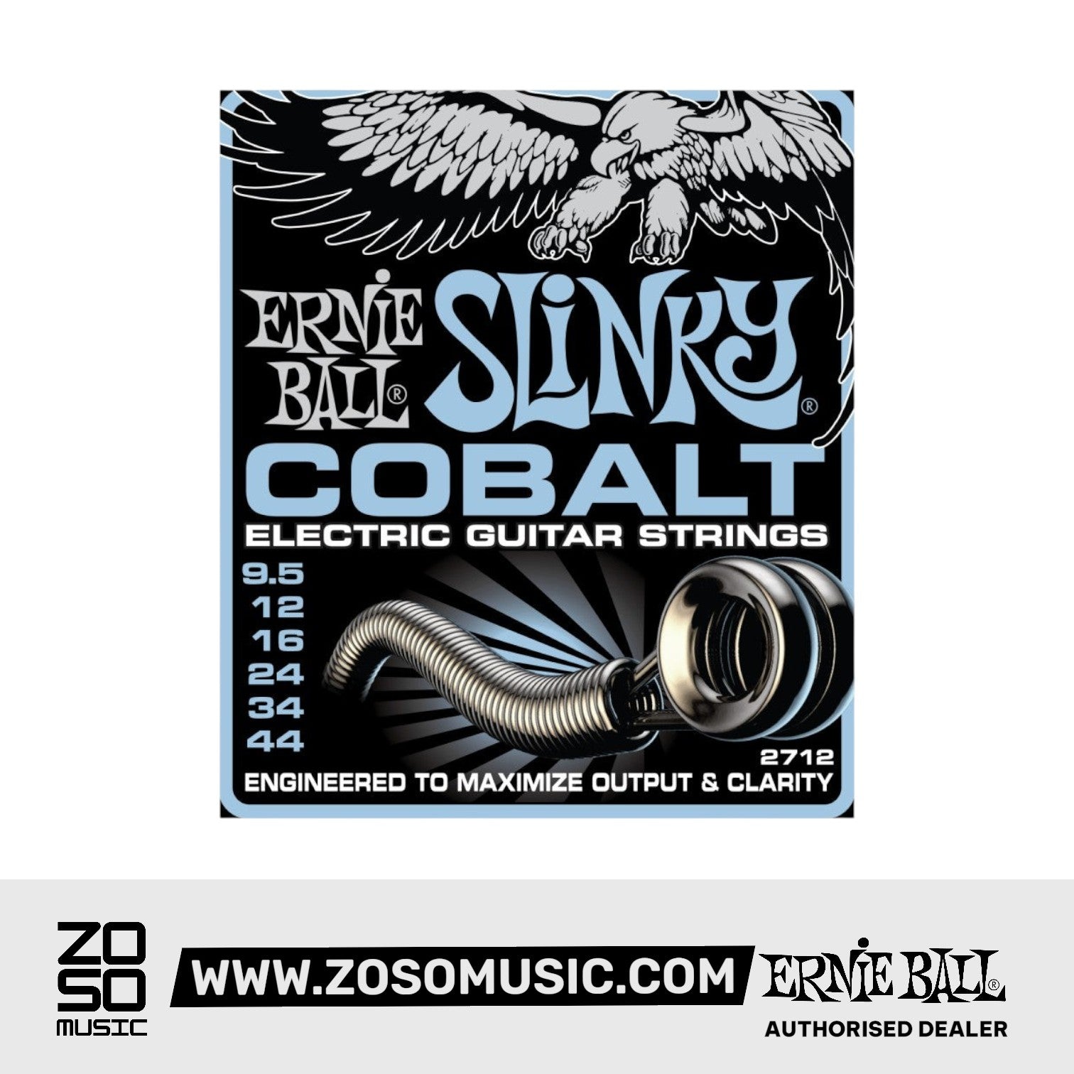 Ernie Ball P02712 Primo Slinky Cobalt Electric Guitar Strings, 9.5-44 Gauge |  ERNIE BALL |  STRINGS-BASS GUITAR |  Zoso Music