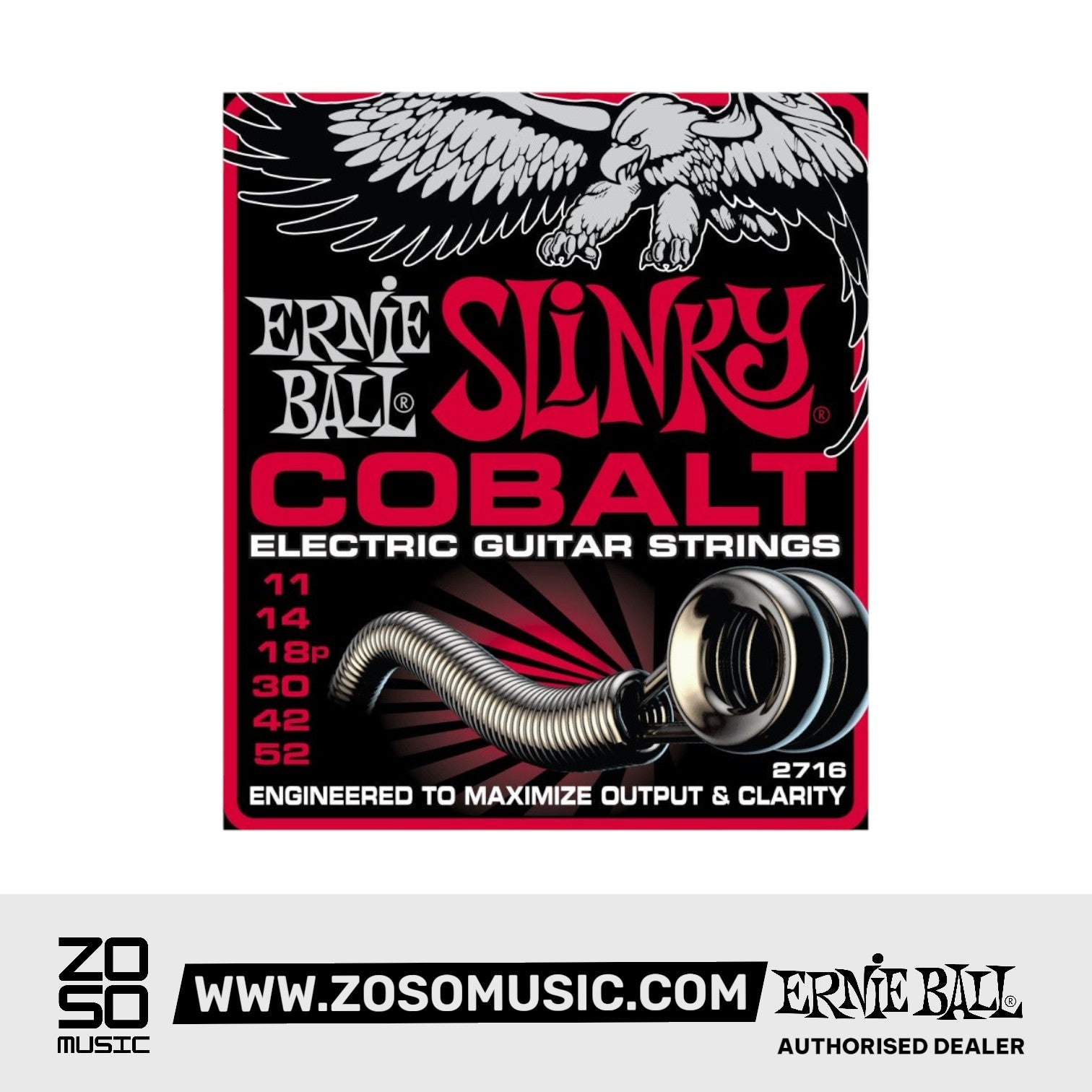 Ernie Ball P02716 Burly Slinky Cobalt Electric Guitar Strings, 11-52 Gauge |  ERNIE BALL |  STRINGS-BASS GUITAR |  Zoso Music