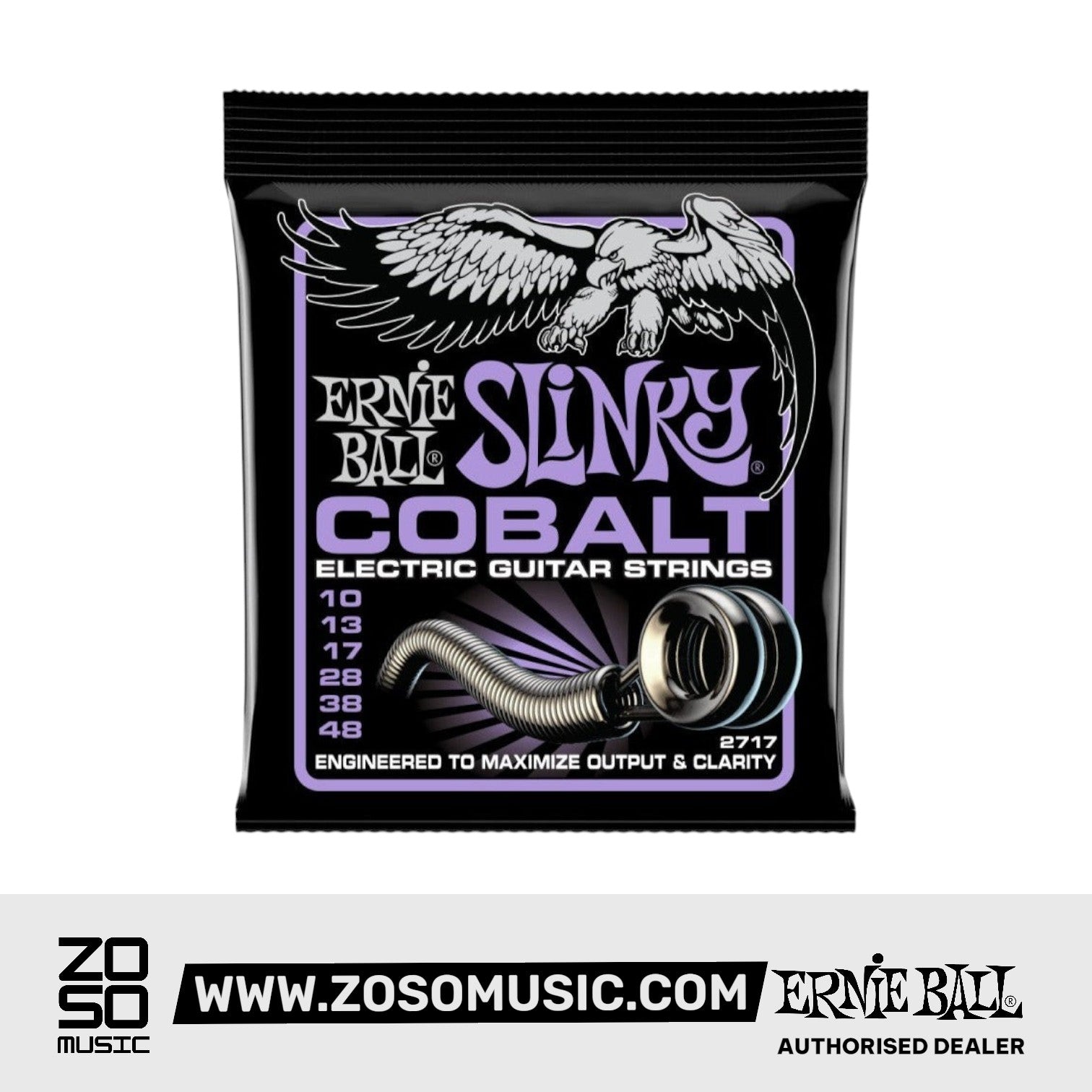 Ernie Ball P02717 Ultra Slinky Cobalt Electric Guitar Strings, 10-48 Gauge | Zoso Music Sdn Bhd