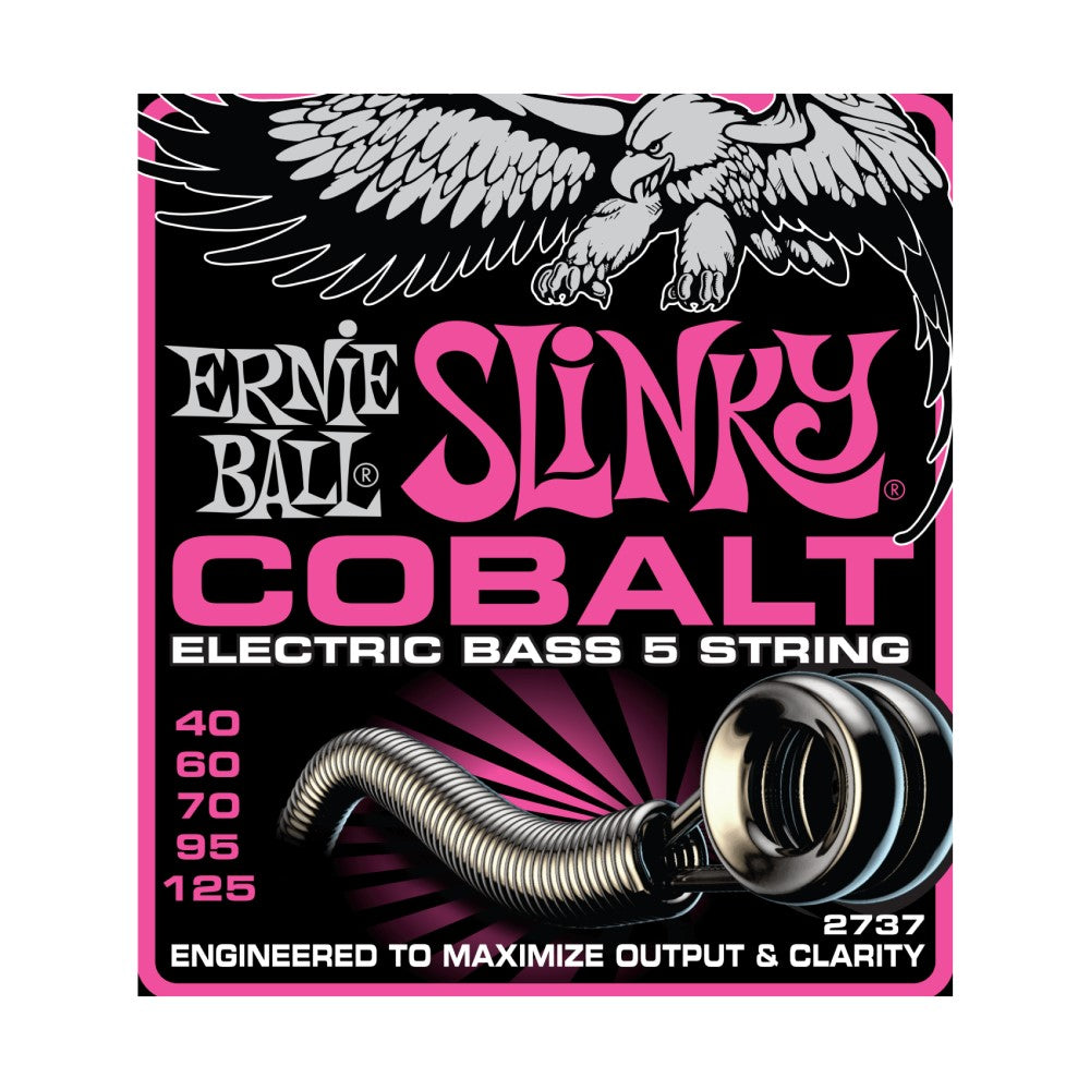 Ernie Ball P02737 Super Slinky Cobalt 5-string Electric Bass Strings, 40-125 Gauge |  ERNIE BALL |  STRINGS-BASS GUITAR |  Zoso Music