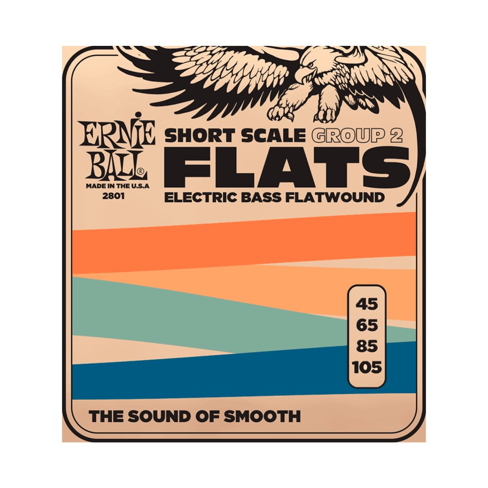 Ernie Ball P02801 Flatwound Group 2 Short Scale Electric Bass Strings, 45-105 Gauge |  ERNIE BALL |  STRINGS-BASS GUITAR |  Zoso Music