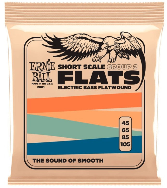 Ernie Ball P02801 Flatwound Group 2 Short Scale Electric Bass Strings, 45-105 Gauge | Zoso Music Sdn Bhd