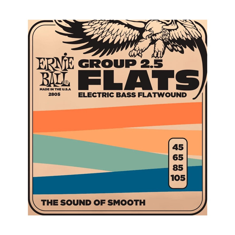 Ernie Ball P02805 Flatwound Group 2.5 Electric Bass Strings, 45-105 Gauge |  ERNIE BALL |  STRINGS-BASS GUITAR |  Zoso Music