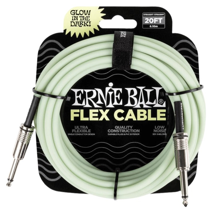 Ernie Ball P06437 Flex Instrument Cable 20 Ft, Glow In Dark | Zoso Music Sdn Bhd