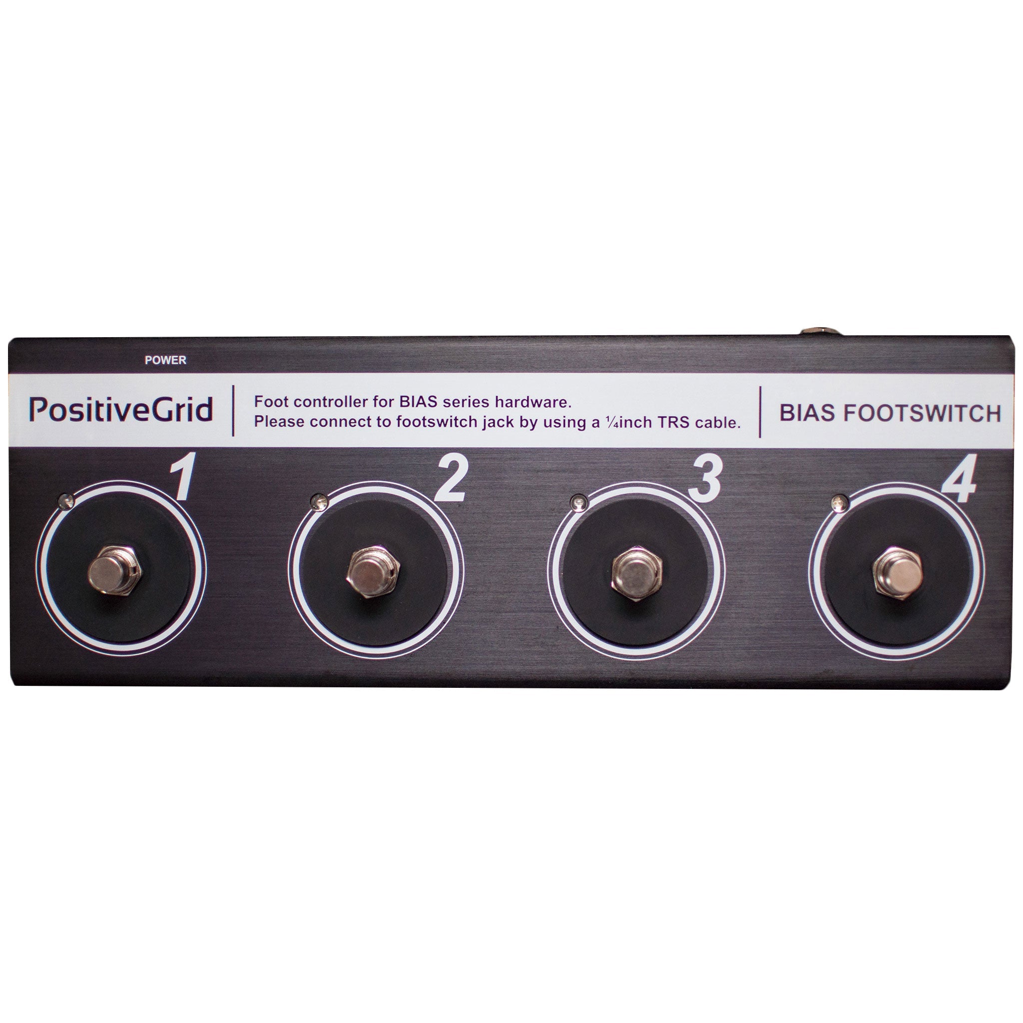 Positive Grid Bias Hardware Amps and Processor Footswitch, 4 Buttons Zoso Music