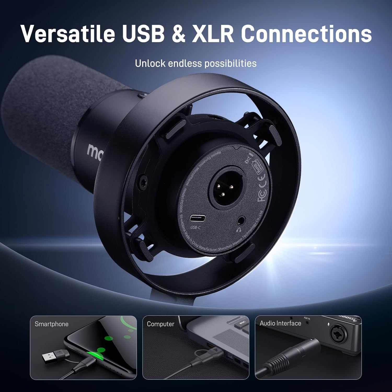 Maono PD300X USB/XLR Dynamic Microphone |  MAONO |  MICROPHONE |  Zoso Music