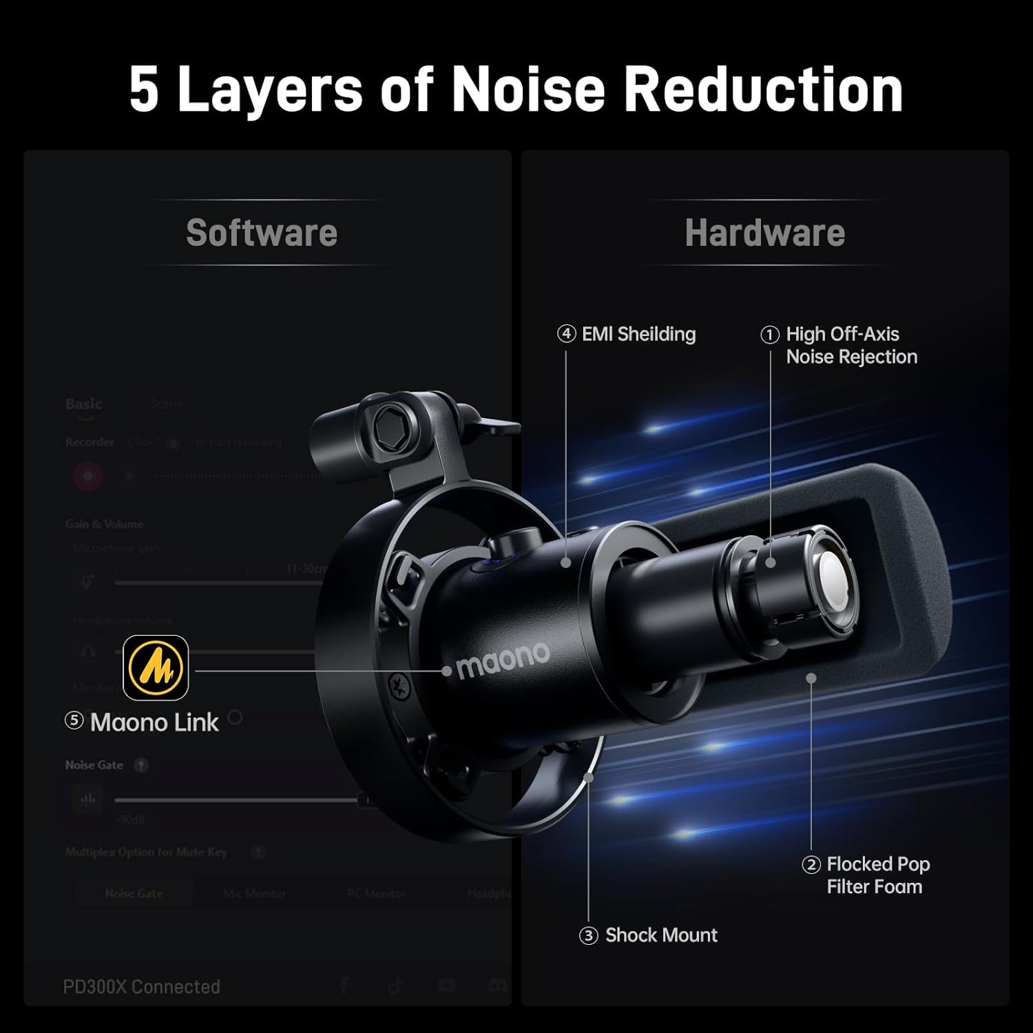 Maono PD300X USB/XLR Dynamic Microphone |  MAONO |  MICROPHONE |  Zoso Music